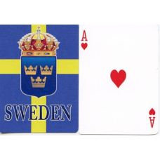 Sweden Flag with Crest Deck of Playing Cards